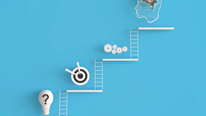 ladder with question mark